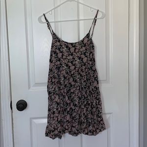 open-back floral mini dress
